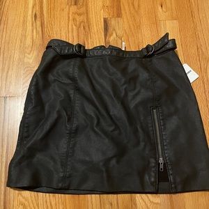 Free People Faux Leather Skirt